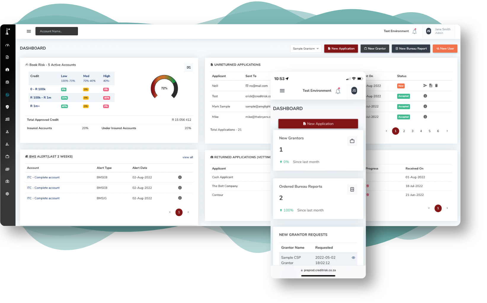 Credit Risk System Screenshot